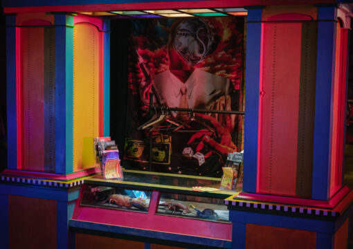 A close up photo of the Loco Klub box office.